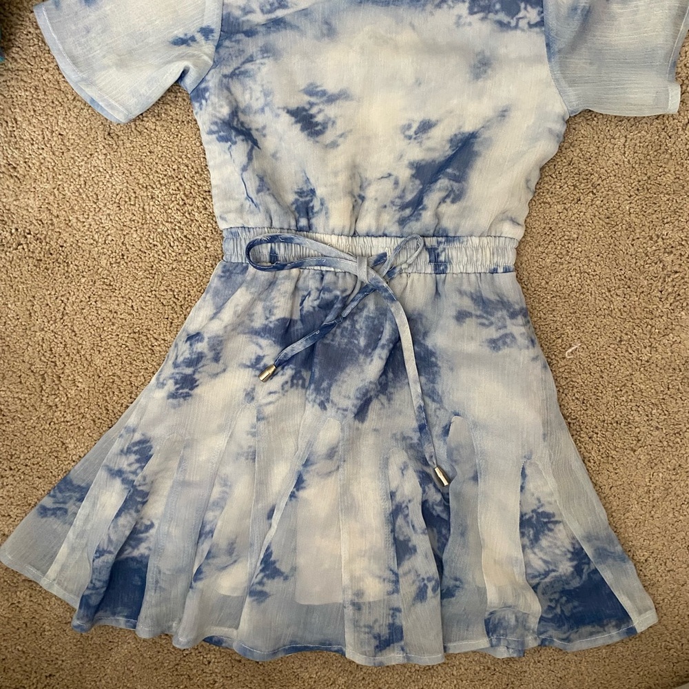 Mini Ivy city Blue Tie-Dye Kids Dress